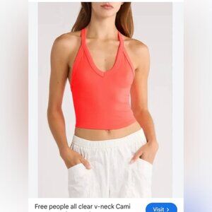 Free People V-Neck All Clear Cami/Sports Bra